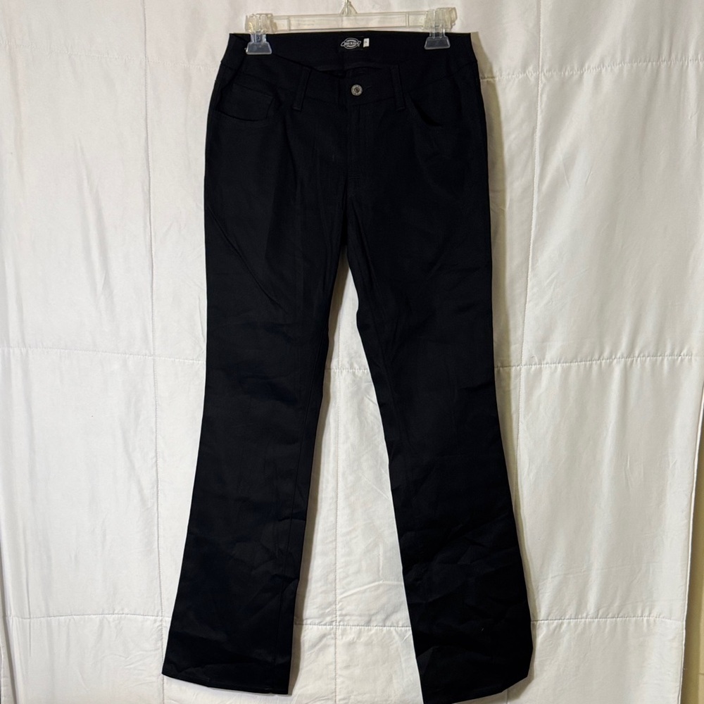 Dickies Girl Black boot cut Work or‎ casual Pants Women’s size 7 stretch
